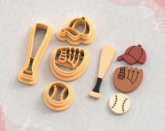 Baseball Pack Clay Cutter, Back to School Earring Clay Cutter, 6 Sizes, STL Earring, Digital STL File
