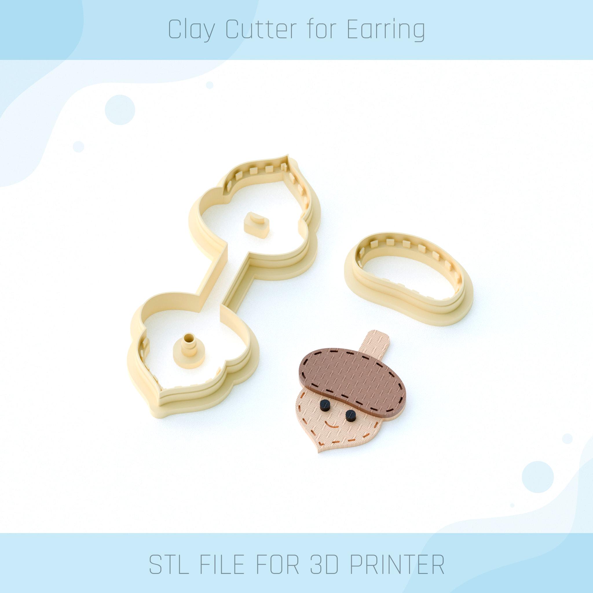 Acorn Leather Keychain Cutter, Stitch Keychain Cutters, 3 Sizes, STL ...