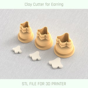Flower Mini Clay Cutter 3 Sizes | Polymer Clay Cutters | Micro Cutters | Earring Making | Digital File