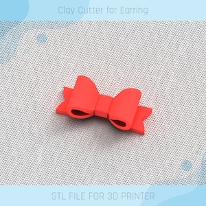 Ribbon Builder D Clay Cutter, Ribbon Clay Tool, 5 Sizes, STL Earring, Digital STL File
