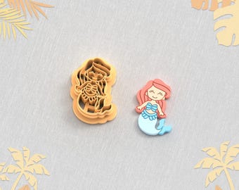 Mermaid C Clay Cutter, Summer Clay Cutters, 5 Sizes, STL Earring, Digital STL File