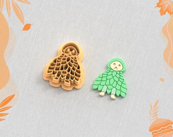 Forest Fox Clay Cutter: Autumn Earring STL ファイル (デジタルダウンロード、5 サイズ)