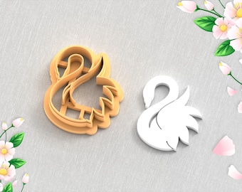 Swan Clay Cutter: Earring DIY, Valentine's Day (Digital STL File)