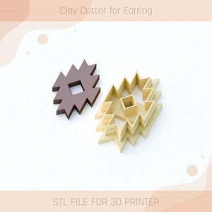 Bohemian Desert Clay Cutter, Polymer Clay Cutter, 3D Printer STL, 5 Sizes, Digital STL File