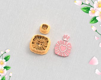 Wavy Heart Earring Combo Clay Cutter STL File: 5 Sizes (Digital Download)