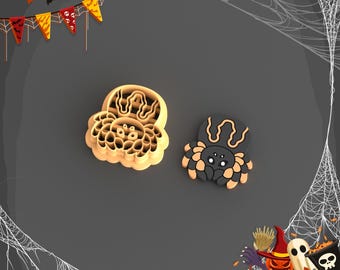 Tarantula Spider Clay Cutter: Halloween Earring STL File (Digital Download, 5 Sizes)
