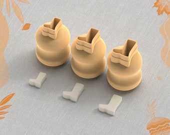 Boots Polymer Clay Cutter, Tiny Cutters, Micro Clay Cutters, 3 Sizes, Digital File