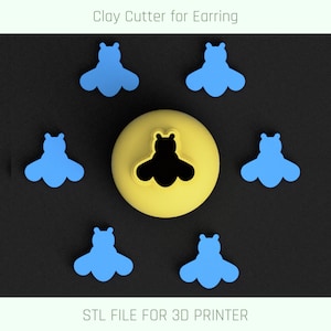 Bee Micro Clay Cutter, Mini Clay Tools, 3D Printer File, Digital Download