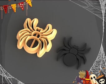 Spider Clay Cutter: Halloween Earring STL File, 5 Sizes (Digital Download)