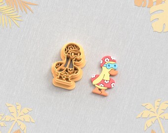 Duck Swimmer Cutter, Summer Clay Cutters, 5 Sizes, STL Earring, Digital STL File