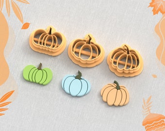 Pumpkin Pack A Clay Cutter, Autumn Clay Cutters, 5 Sizes, STL Earring, Digital STL File