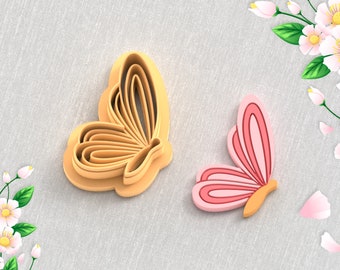 Spring Butterfly Wings Clay Cutter, Floral Earring, Spring Clay Cutters, 5 Sizes, STL Earring, Digital STL File