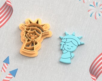 Statue of Liberty Clay Cutter: 4th of July Earring STL File
