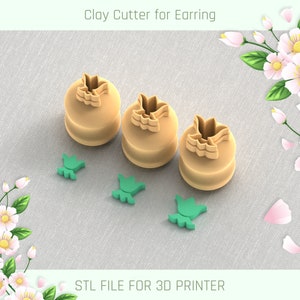 Tulpe Blume Mini Ton Cutter 3 Größen | Fimo Ausstecher | Mikroschneider | Ohrringe machen | Digitale Datei