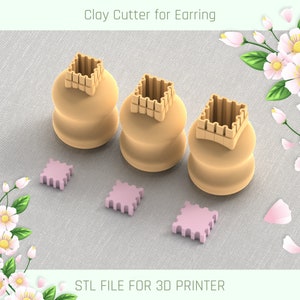 Valentine Stempel Mini Ton Cutter 3 Größen | Polymer Clay Cutters | Micro Cutters | Ohrringe machen | Digitale Datei