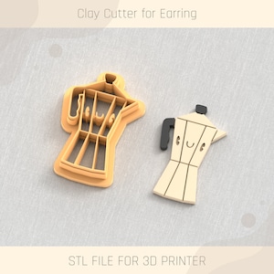 Cortador de arcilla de olla de café, pendiente STL, archivo STL digital