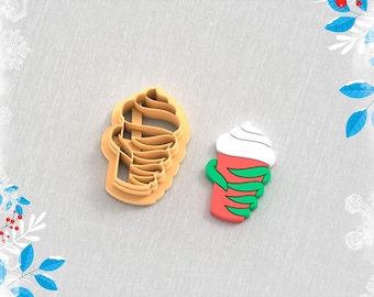 Grinch Holding a Cup Clay Cutter, Winter Earring Cutters, Christmas Clay Cutters, 5 Sizes, STL Earring, Digital STL File