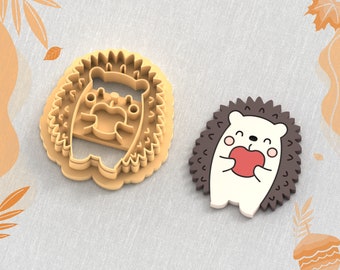 Hedgehog A Clay Cutter, Autumn Clay Cutter, 5 Sizes, STL Earring, Digital STL File