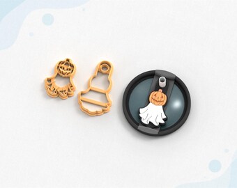 Ghost Pumpkin Stanley Topper STL File: 30oz-40oz, 2 Cutter Versions (Digital File)