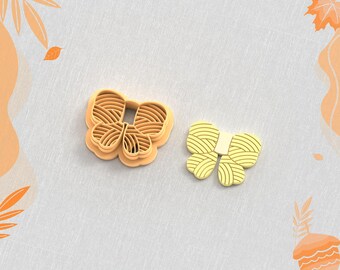 Autumn Clay Cutter Set: Ribbon Thread Earring Design (Digital STL File, 5 Sizes
