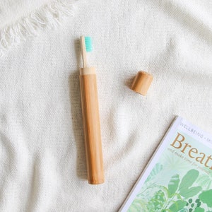 Bamboo Toothbrush Cover | Toothbrush Cover | Toothbrush Case | Toothbrush Travel Case