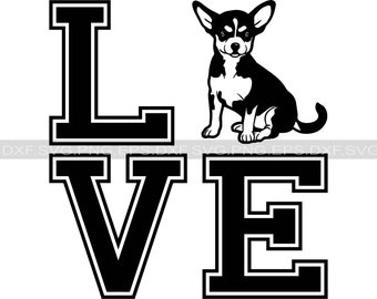 Love Chihuahua Svg Etsy