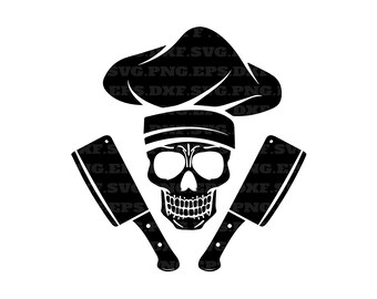 Skull Chef Etsy