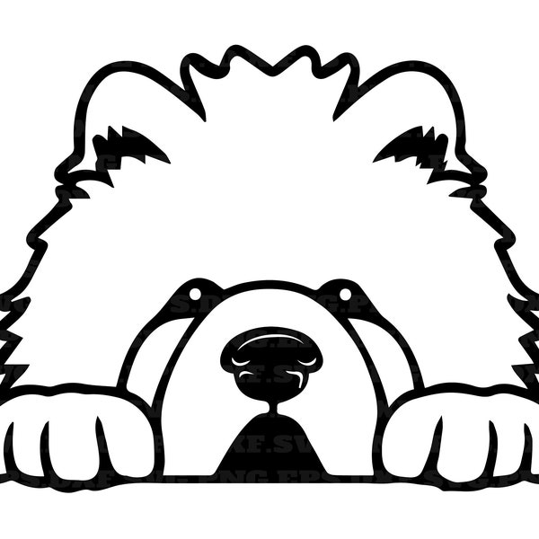 dog svg, Chow chow, peeking dogs svg, png cut files, png and svg, png files, instant download, digital clipart