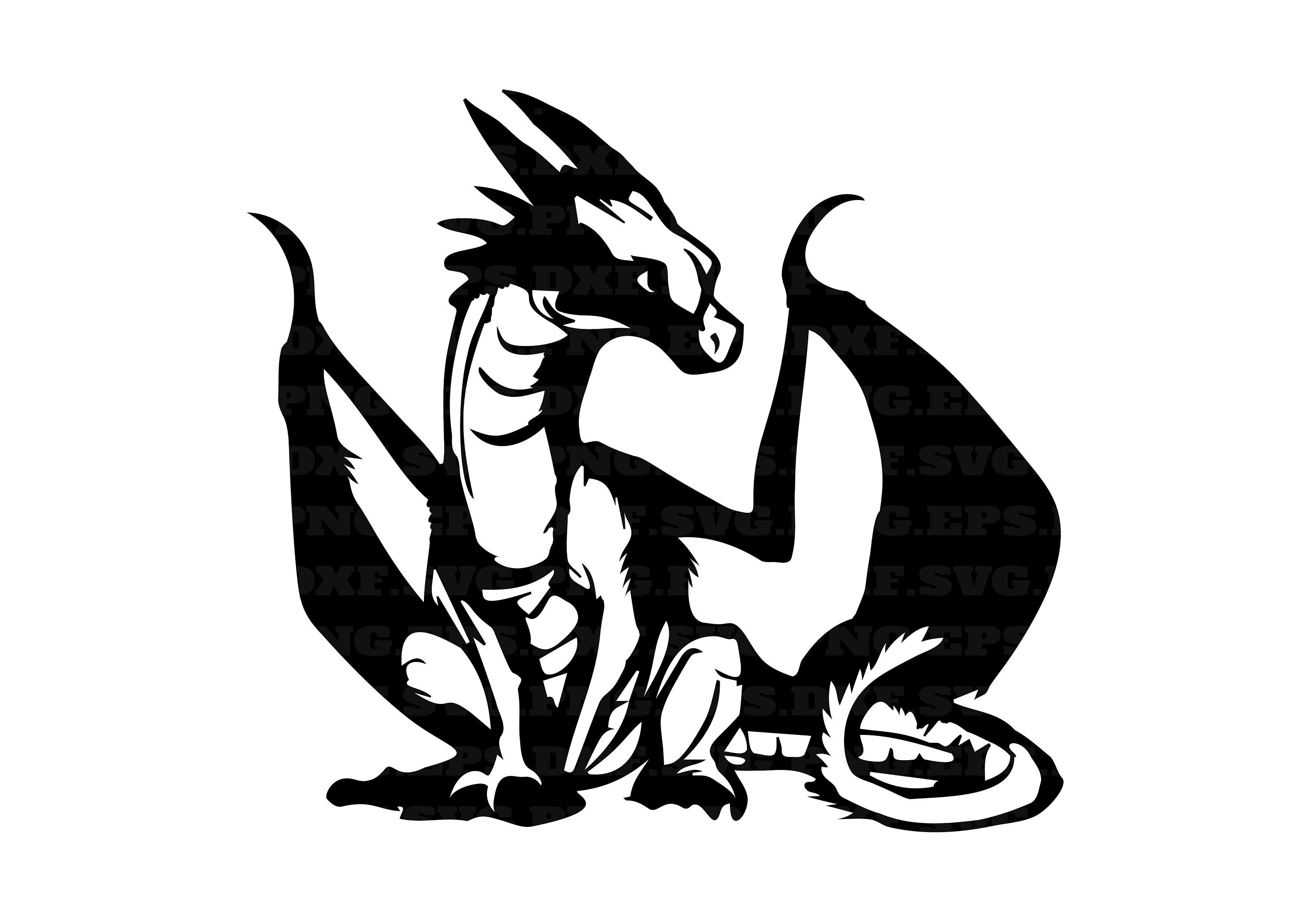 Dragon svg svg files svg dragon png and svg png files Etsy