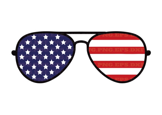 American Flag Svg Glasses Png and Svg Png Files Instant - Etsy