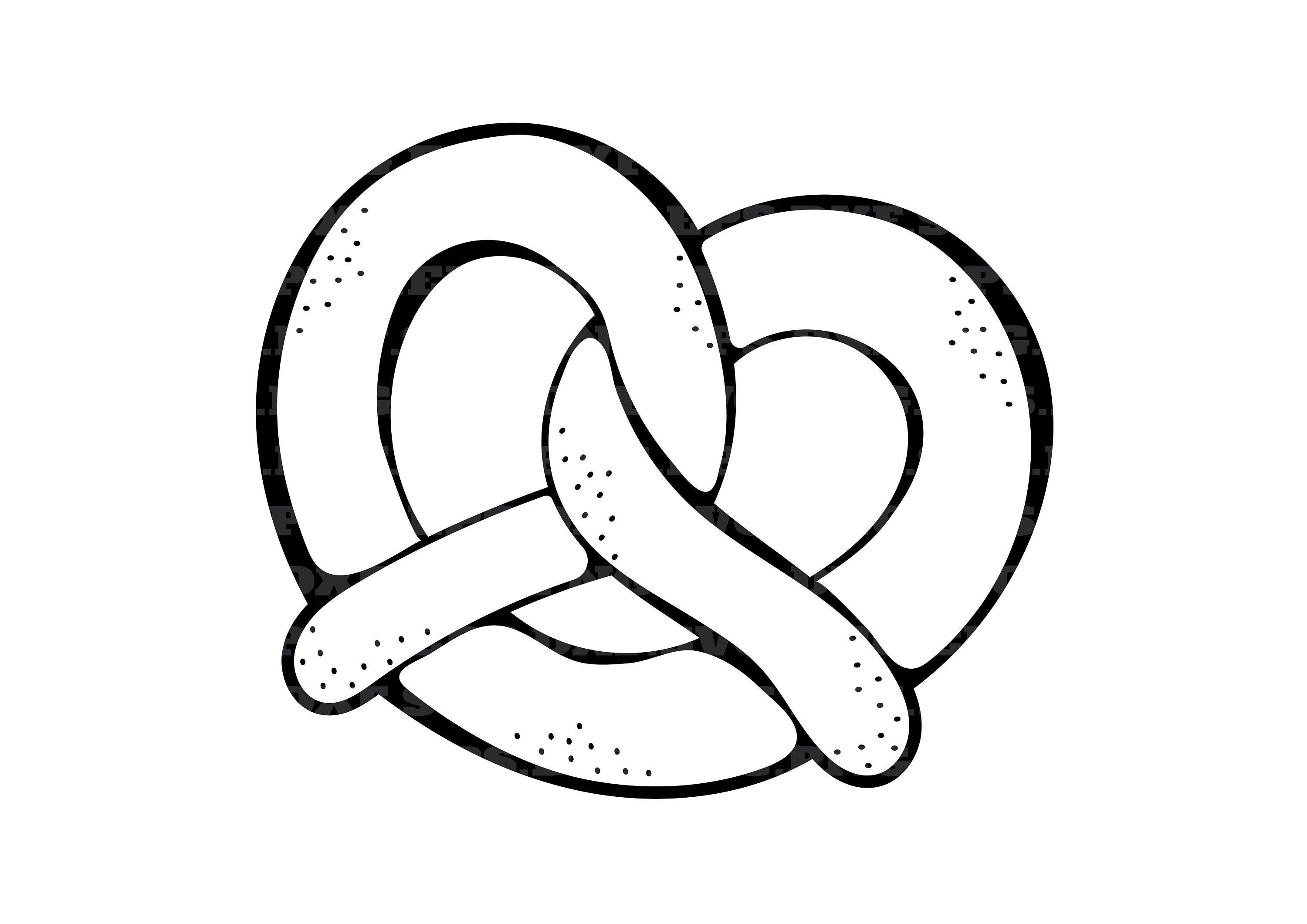 Pretzel Food Clipart Svg Png Files Instant Download Etsy Ireland
