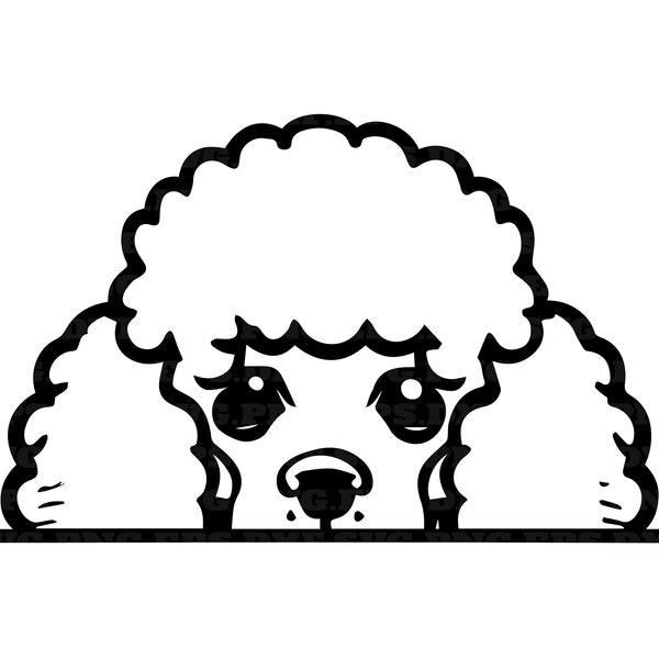 poodle, peeking dogs svg, png cut files, dog svg, png and svg, png files, instant download, digital clipart