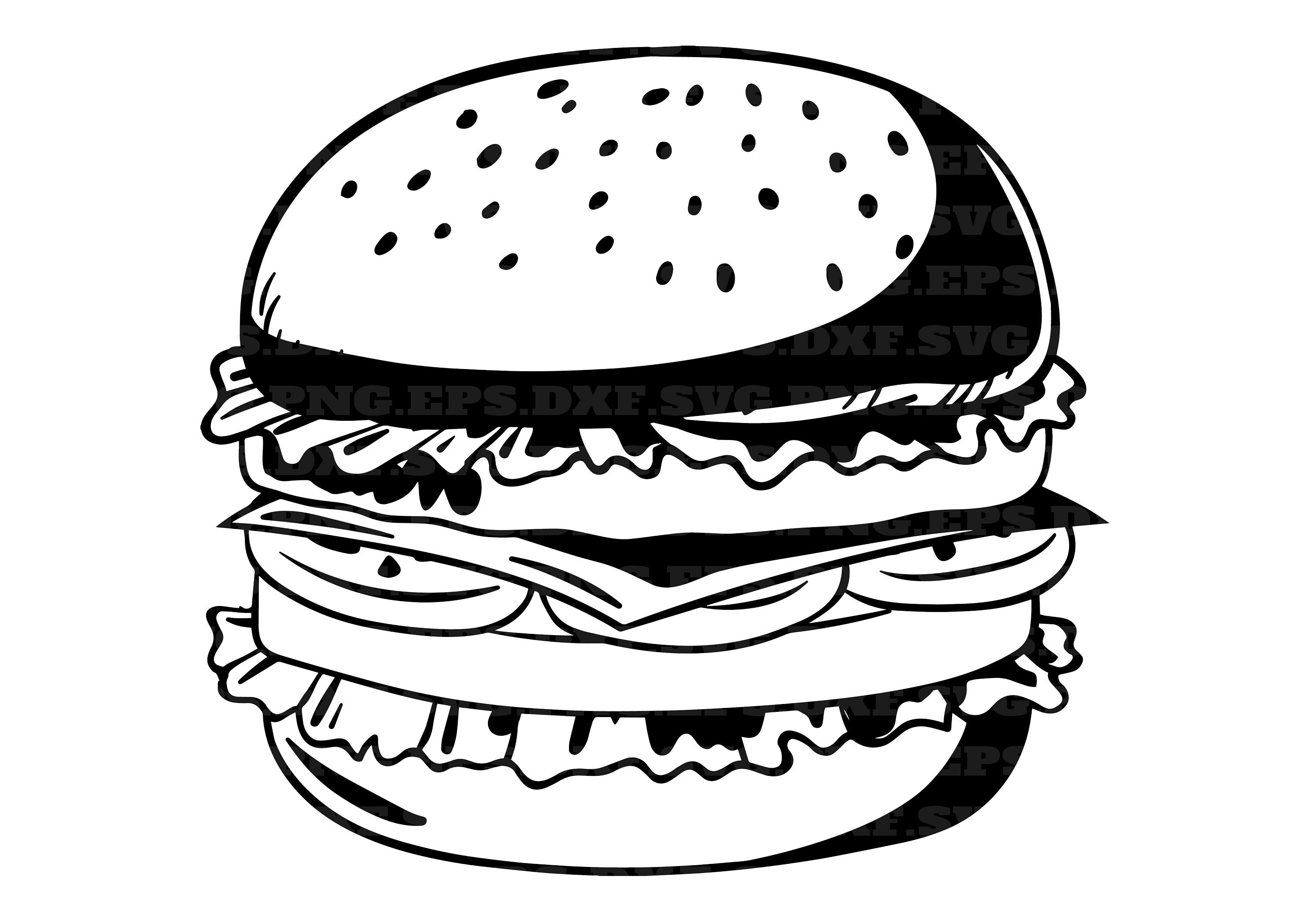 Cheeseburger SVG Hamburger Svg Burger SVG Fast Food SVG | Etsy
