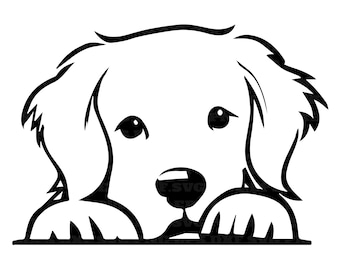 Golden Retriever, spähende Hunde svg, png geschnitten Dateien, Hund svg, png und svg, png Dateien, sofortiger download, digitale Clipart