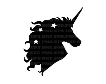 unicorn svg, png and svg, png files, instant download, vector files, unicorn face svg, unicorn head svg