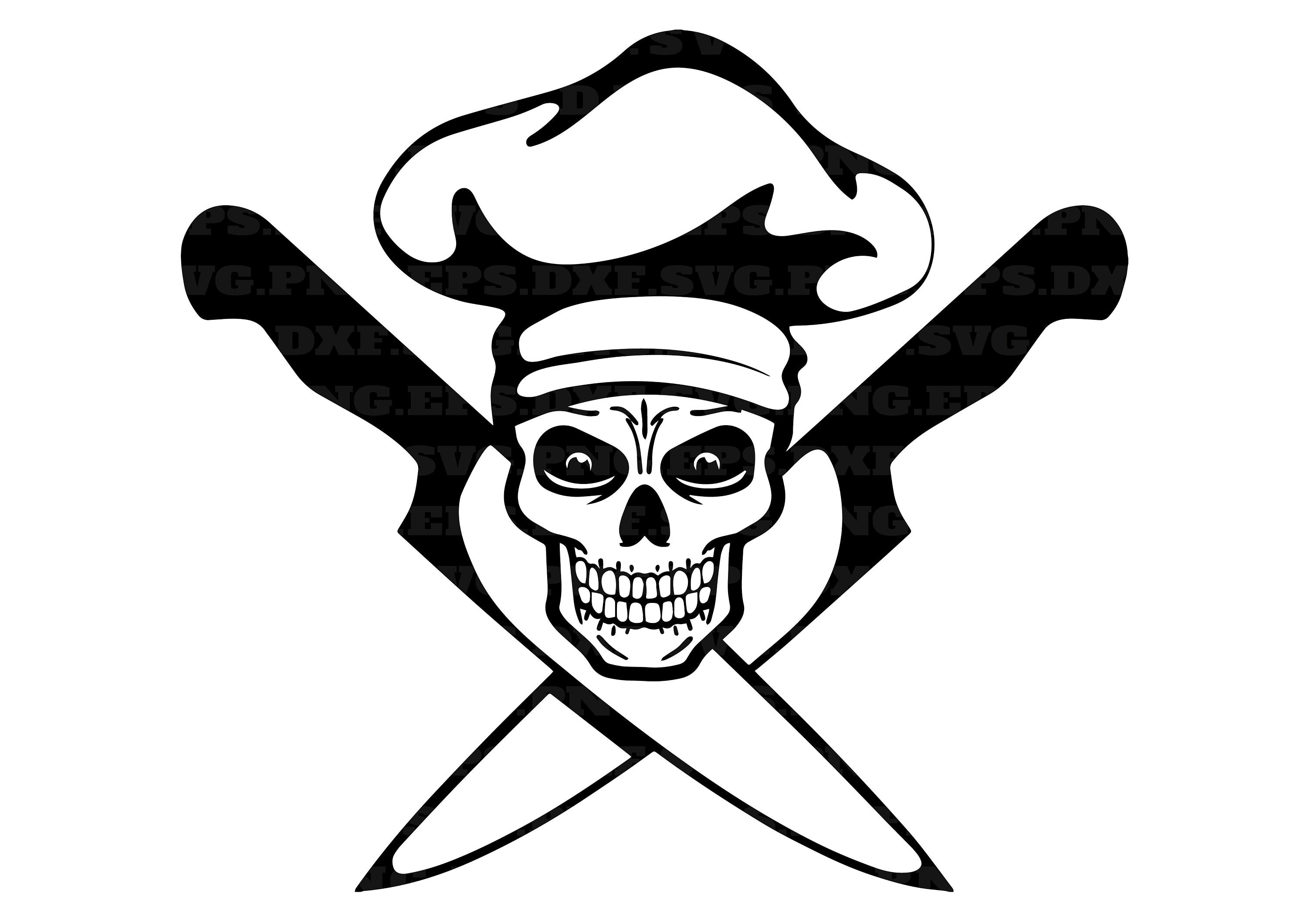 Chef Skull Svg Knife Cook Svg Kitchen Svg Cooking Svg Food Svg Porn