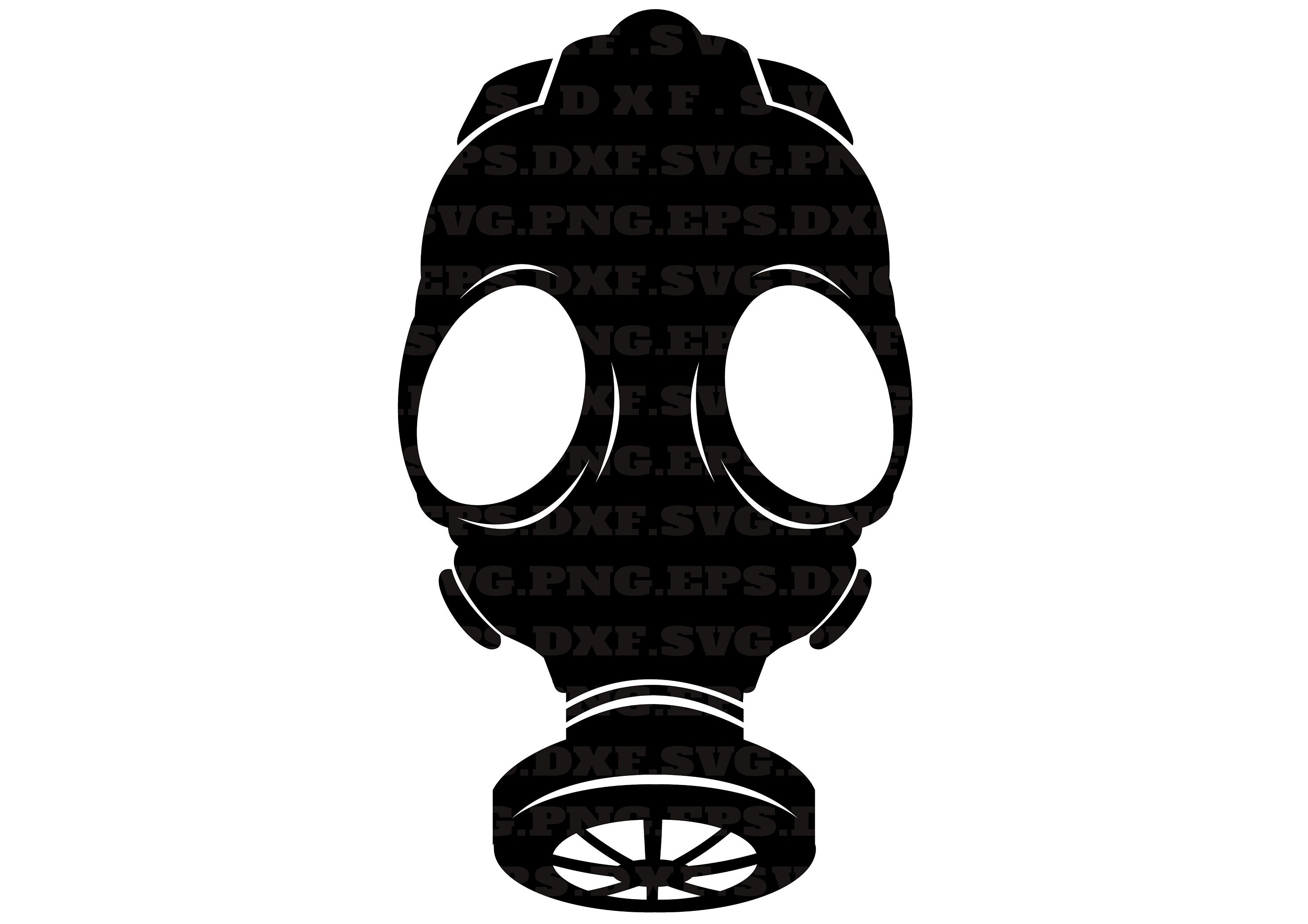 Svg маска. Трафарет противогаз. svg gas.