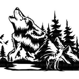 Wolf Svg, Hunting Svg, Png and Svg, Png Files, Instant Download, Vector ...