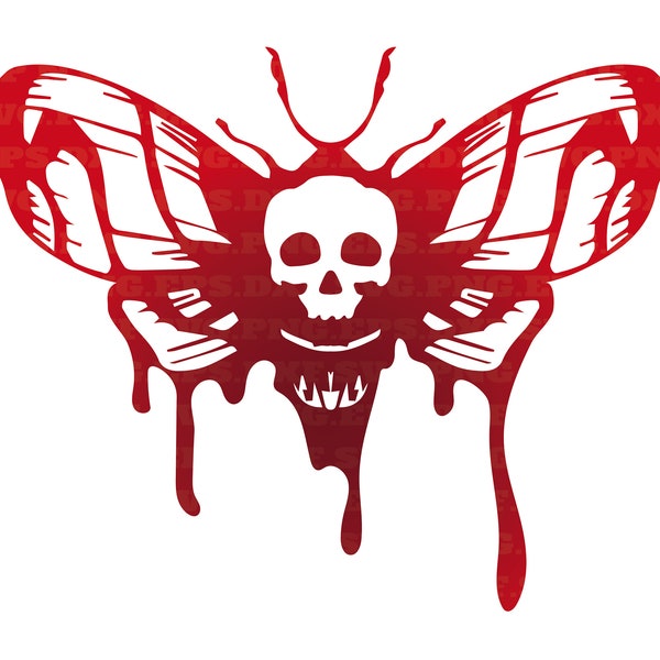 death moth, horror, horror svg, blood splatter svg, horror decor, true crime, halloween svg, png and svg, png files, instant download