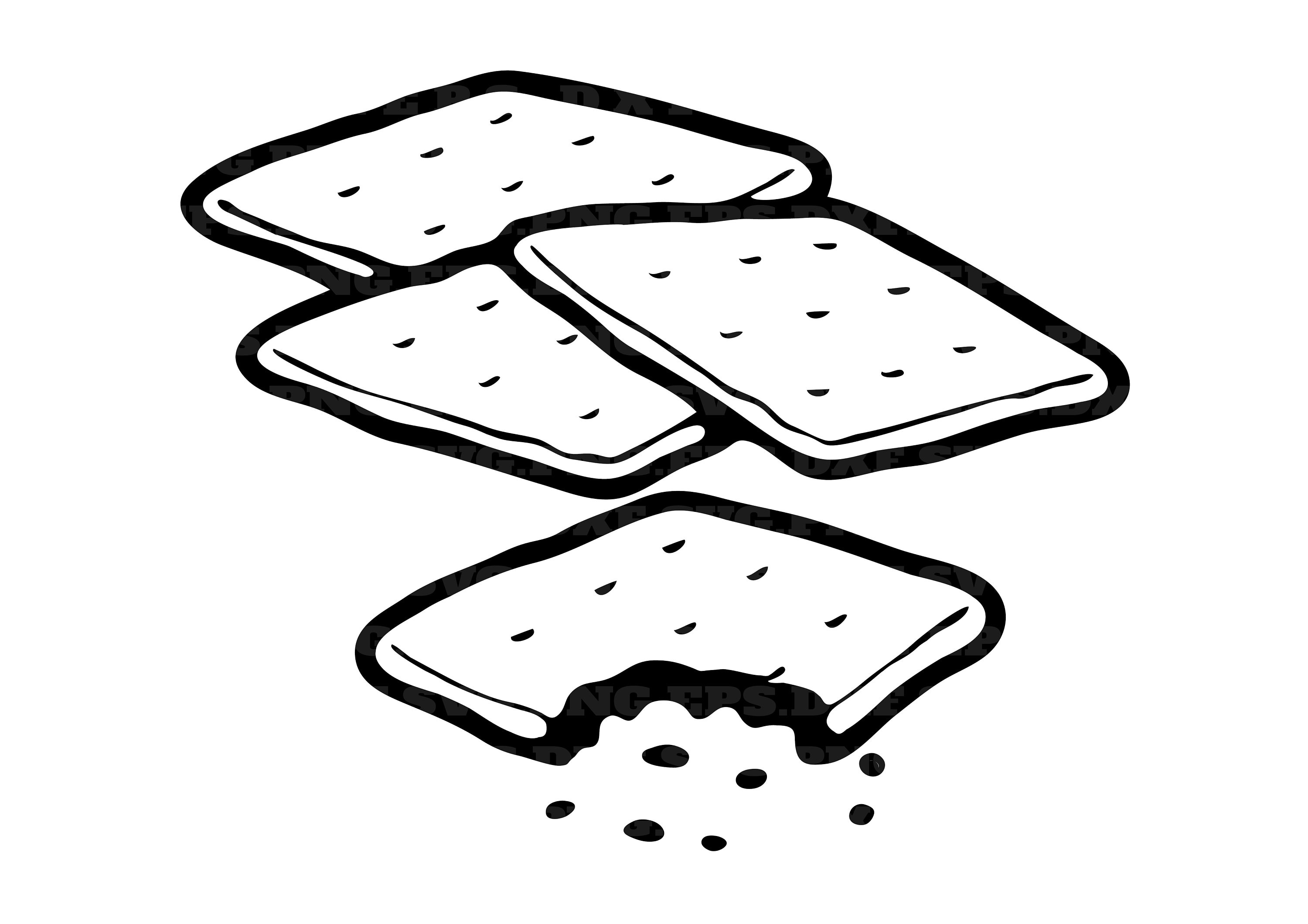 Crackers Clipart Black And White
