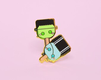 Frankenpops - 1.6" Gold Plated Hard Enamel Pin