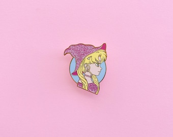 Moonie Witch - Pin de esmalte duro chapado en oro de 1.7 "