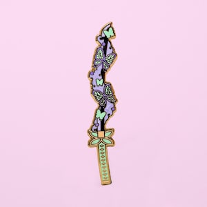 Butterfly Pillar - 2.5” Gold Plated Hard Enamel Pin