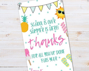 TEACHER GIFT TAG | Teacher Thank You Printable | Teacher End of Year Tag | Printable Gift Tag for Teacher
