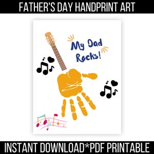 My Dad Rocks Handprint Craft for Fathers Day