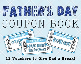 Father's Day Gift | Father's Day Printable | Father's Day Coupon Book | Easy Father's Day Idea