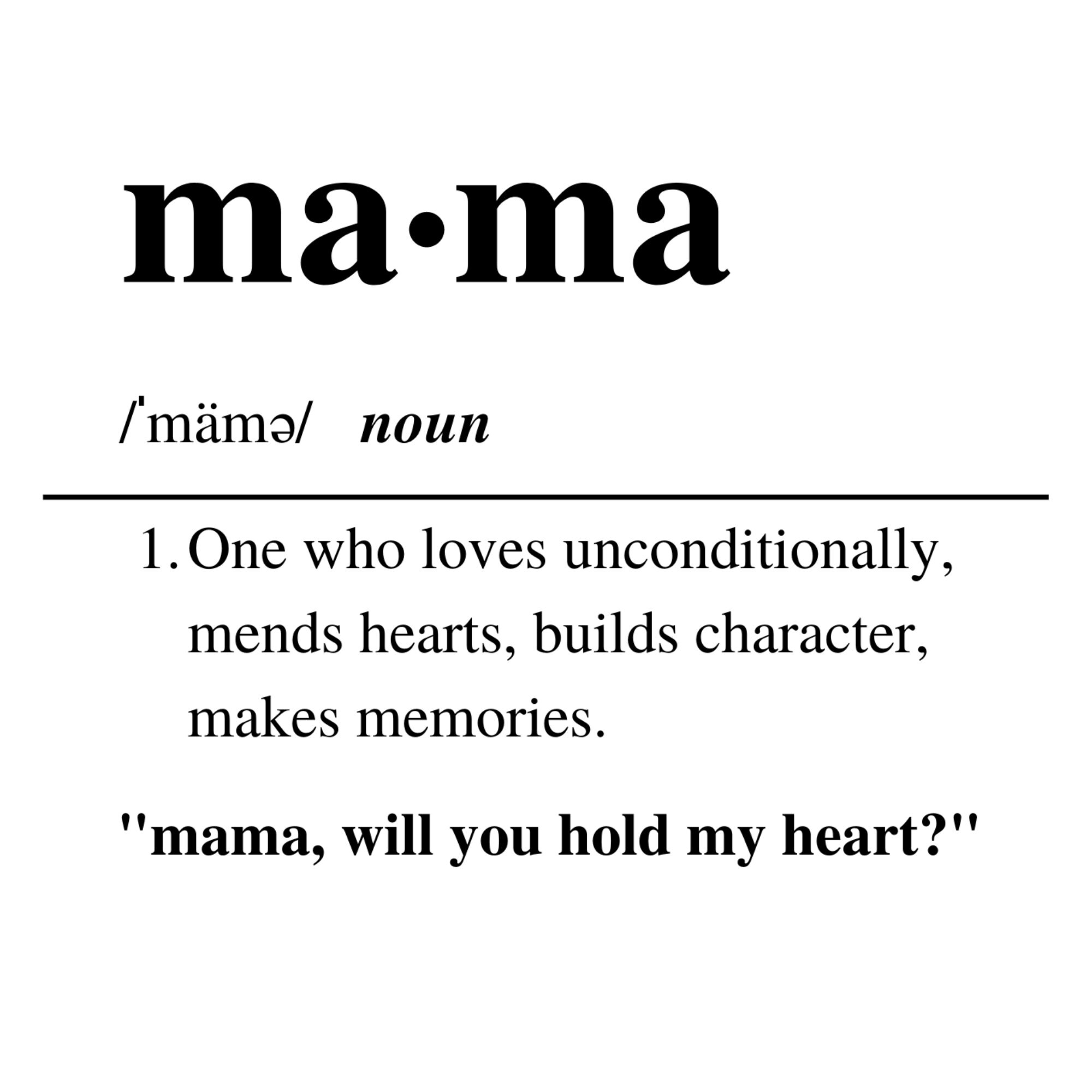 Mama Definition Printable Nursery Printable New Mom Gift Etsy Canada