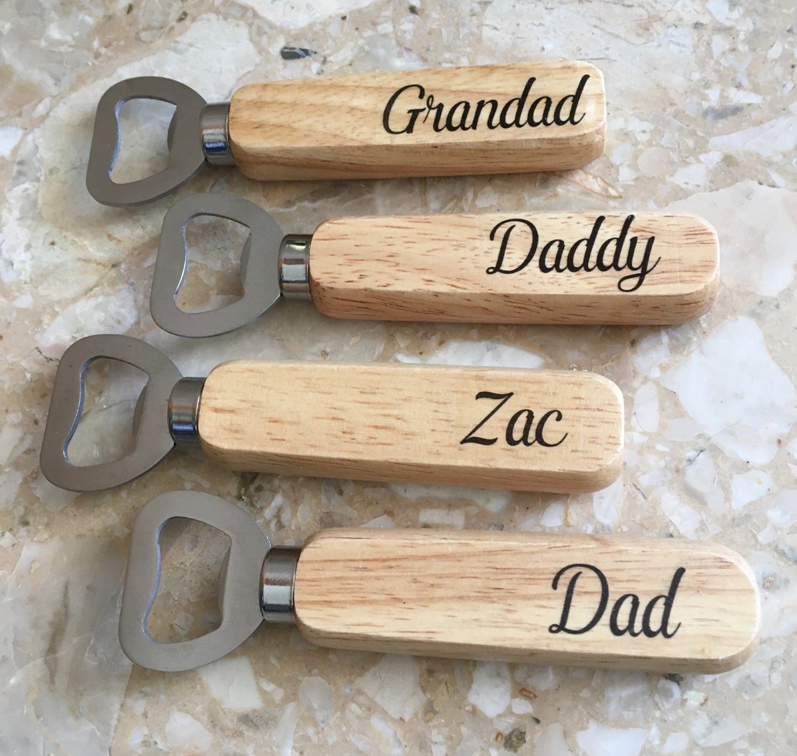 Personalised Wooden Bottle Opener Etsy UK