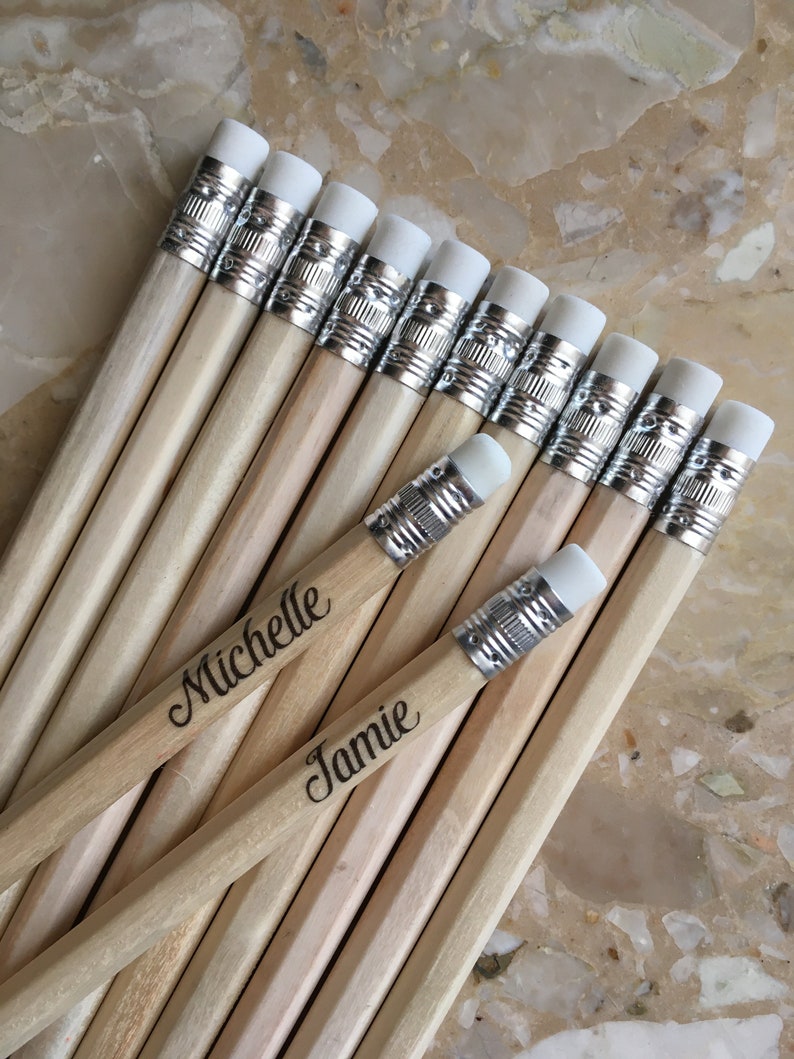 Personalised Pencils Pack of 12 Etsy UK