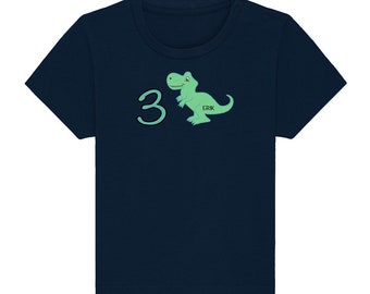 Birthday shirt, T-shirt birthday personalized, T-shirt Dino personalized - Baby Organic Shirt